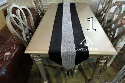 （台中 可愛小舖） 歐式華麗古典風風華麗黑色/金色雙面實用桌旗桌布桌巾布置送禮禮物民宿餐廳裝飾風格小物入厝
