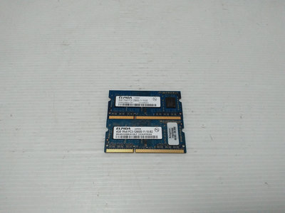 213 [大鋼牙二手3C]筆電記憶體 ELPIDA DDR3-1600/4G/雙通道 ( 一元起標 得標=2支)
