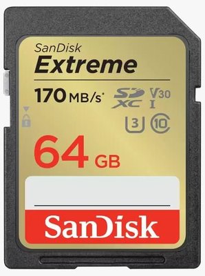 SanDisk 64G SD SDXC EXTREME 4K U3 64GB 150MB/s 相機 記憶卡 大卡