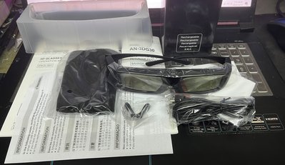 3d眼鏡2d眼鏡[庫存拆封新品]SHARP 夏普 an-3dg30 需更換電池 or 自行搭配行動電源或變壓器