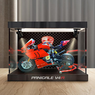 川帝亞克力展示盒42107 適用樂高杜卡迪摩托車模型玩具透明防塵罩