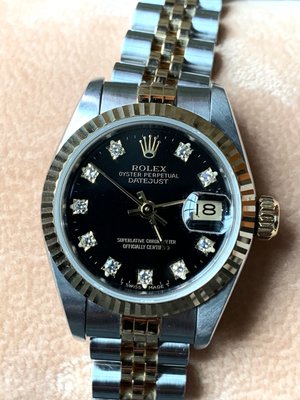 「已售出」勞力士 69173 Rolex 10鑽半金自動機械錶