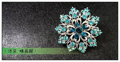♛ 法朵 精品館 ♛嚴選精品 ㊣韓國㊣ 藍色鑽石花 造型 胸針別針*H840*珠寶捧花材料