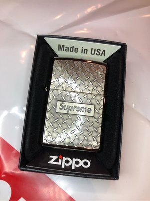 美國獨賣Supreme Diamond Plate Zippo® 打火機鑽石銀| Yahoo奇摩拍賣