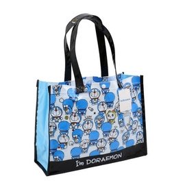 哆啦A夢 手提袋 環保袋 購物袋 白底 多分身 防水 小叮噹 日貨 正版授權 J00011430