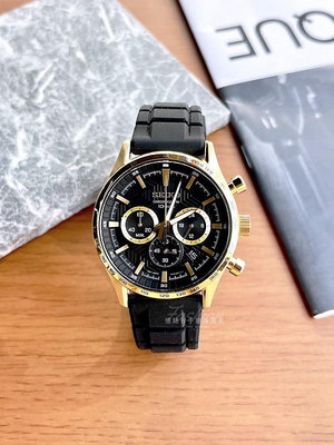 SEIKO 精工 CS系列 黑金風潮型男計時腕錶 SSB446P1 8T63-00Y0C 公司貨