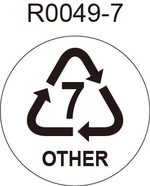 圓形貼紙 R0049-7 塑膠包裝容器貼紙 回收貼紙 塑膠食品容器貼紙 [ 飛盟廣告 設計印刷 ]