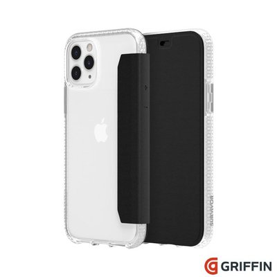 Griffin Survivor Clear Wallet iPhone11 Pro Max(6.5吋)透明防摔側翻皮套