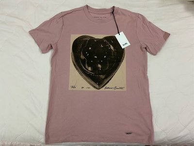 全新 國際精品 COACH X Richard Bernstein 藝術家 聯名款 新款 粉色愛心 T-shirt 特價2200元 吊牌未拆 贈提袋