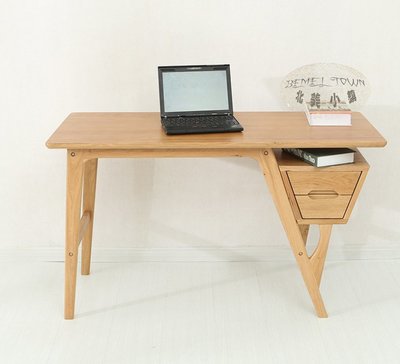 北美小鎮 日式 簡約 北歐 鄉村 橡木 白橡木 實木 現代 簡約 書桌 100% 純實木家具.北美進口白橡木