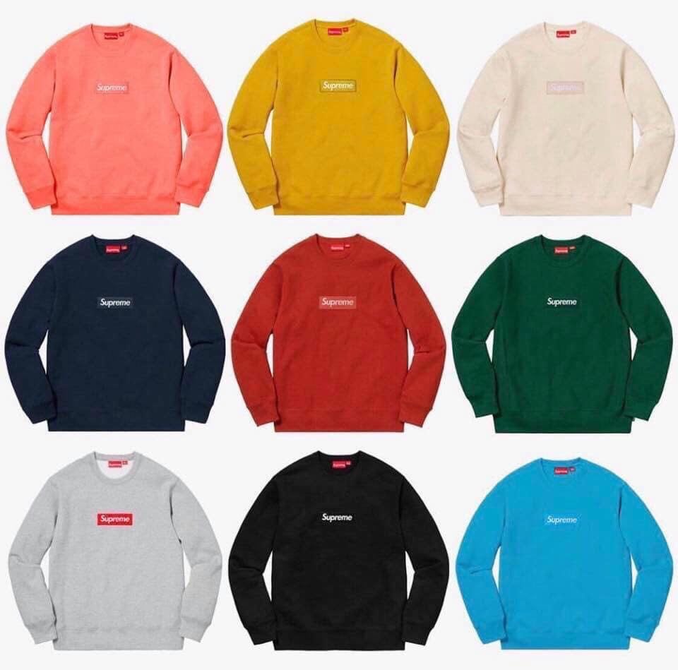 supreme fw18 box logo hoodie