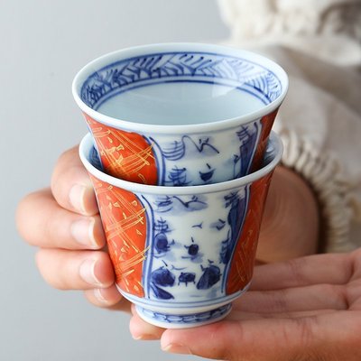 【自營】日本進口有田燒陶瓷茶杯品茗杯清酒杯日式湯吞小杯子滿額免運