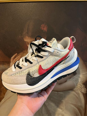 頂級 全新Sacai x Nike VaporWaffle 紅白藍 聯名 解構 雙勾 實拍如圖 24.5cm