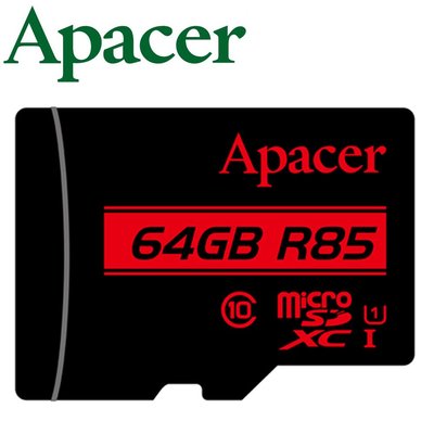 Apacer 宇瞻 64GB 64G 85MB/s microSD microSDXC TF U1 C10 記憶卡