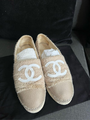 Chanel 毛絨布 草編鞋 39號（限定買家Bella 下標）