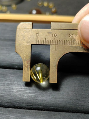 二手 鈦晶珠徑11mm，重1.9g，純天然鈦晶珠子散珠單珠， 古玩 擺件 十大雜項【紫竹齋】2296