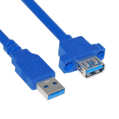 U3-046-1M USB延長線 USB3.0延長線 A公對A母線 USB前置面板線 USB可鎖面板 A母帶螺絲孔