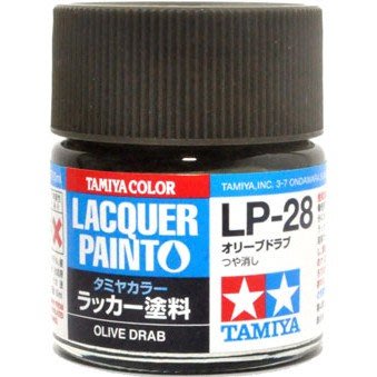 【TAMIYA LP-28】油性 消光 硝基 模型漆 手工藝 橄欖褐色 10ml 82128