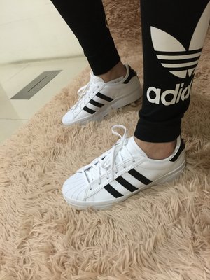 Washoes Adidas Originals Superstar Rize 白黑 厚底 鬆糕鞋 S75070 女鞋