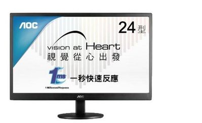24型 LED 寬螢幕 HDMI 24" 24吋 24寸 AOC E2470SWH 非 LCD