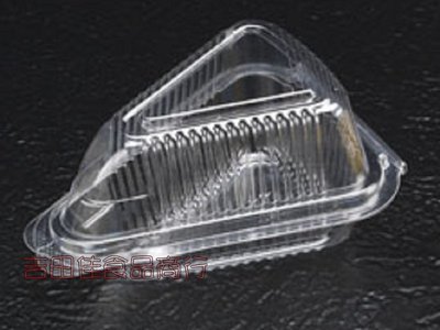 [吉田佳]B51613自扣式金三角蛋糕透明盒(50入/包)，食品盒，三角幕斯盒，三角蛋糕盒