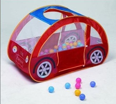 貝比童館 汽車帳篷球屋/汽車造型球屋/汽車球屋/遊戲球屋 贈送100顆7公分彩球