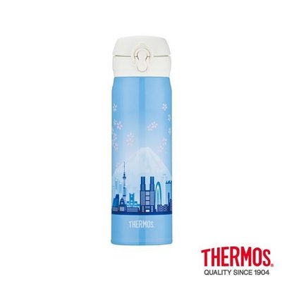 【畢業季禮物首選！任選兩件免運！】THERMOS超輕量不鏽鋼真空保溫瓶0.5 L東京篇(JNL-500-TKY)再送杯套