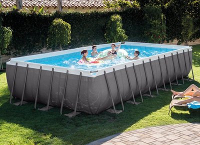 原裝INTEX26364大型家庭管架水池 成人支架式游泳池兒童支架泳池