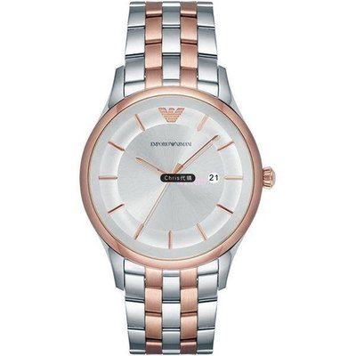 現貨#EMPORIO ARMANI 亞曼尼手錶 AR11044 玫瑰金雙色計時腕錶 手錶 歐美代購簡約