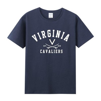 學院派美國美式弗吉尼亞大學Virginia印花周邊純棉短袖男女款T恤
