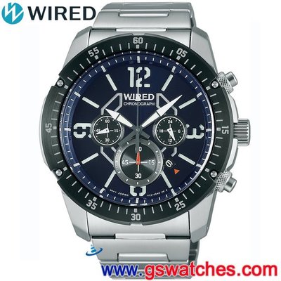 【金響鐘錶】全新WIRED AW8005X1,公司貨,保固1年,時尚男錶,計時碼錶,日期,7T12-X001B