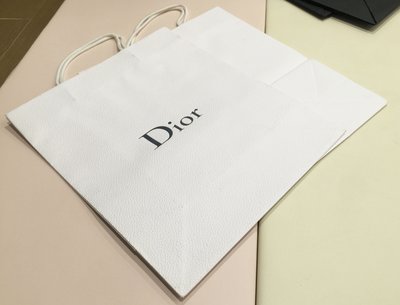 Dior專櫃紙袋 鱷魚紋 厚實 超大 女鞋用 白色