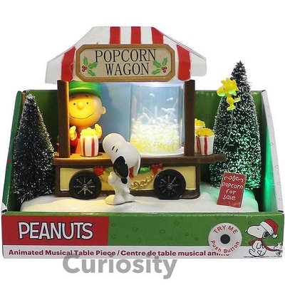 【Curiosity】PEANUTS Snoopy 史奴比與查理布朗聲光爆米花餐車音樂盒 生日禮物$3200↘$2699