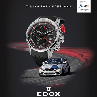 EDOX 全球限量 BMW M MOTORSPORT 官方計時賽車腕錶 E01129.TRCA.NCAR