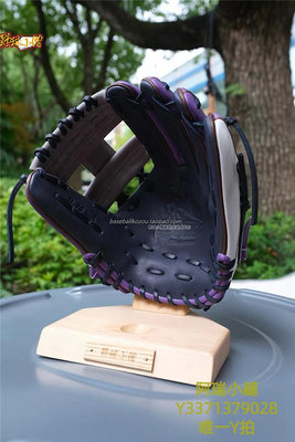 棒球手套國牌G+GPLUS硬式棒球手套定做定制藝術紫色深藍色拼漸變色龍鱗