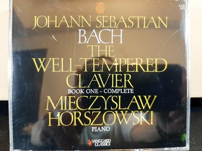 Horszowski,J.S. Bach,The Well-Tempered Clavier Book 1,霍佐斯基，巴哈-平均律第一冊，2CD,如新。
