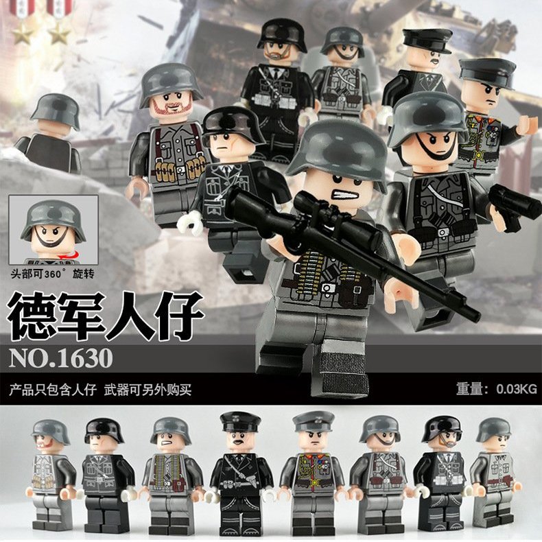 積木班長 德軍八款組二戰德國軍事反恐pubg 警察swat 人偶 部分相容樂高lego 積木 Yahoo奇摩拍賣