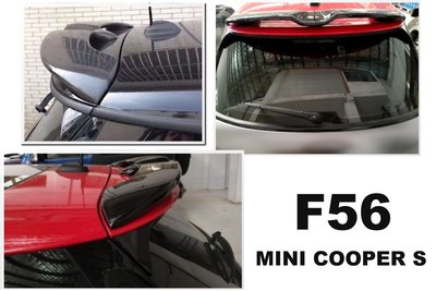 小傑車燈精品-全新 寶馬 MINI Cooper S F56 改 JCW 亮黑 歐翼式 尾翼 黑色 頂翼