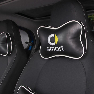 熱銷 車用記憶棉頭枕頸枕抱枕適用賓士Smart Fortwo斯瑪特汽車內飾改裝《順發車品》《smart專賣》 可開發票
