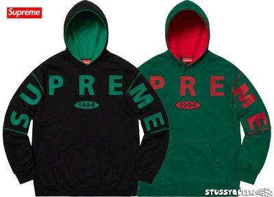 【超搶手】全新正品 2019 Supreme Spread Logo Hooded Sweatshirt 帽T S XL