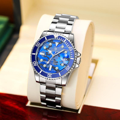 熱銷 奇洛時綠水怪水鬼機械錶勞力手錶腕錶男士新款夜光鋼帶黑水鬼品牌時尚55 WG047