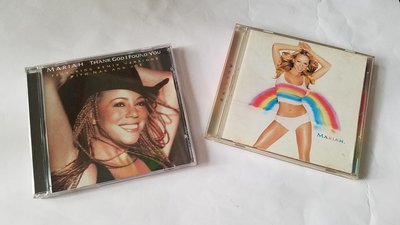 2CD絕版進口混音單曲CD送七色彩虹rainbow專輯 Mariah Carey瑪麗亞凱莉Thank God I Found You(Joe Nas)特殊版