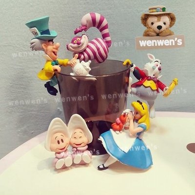 【Wenwens】日本帶回 日版 迪士尼 愛麗絲 愛麗絲夢遊仙境 妙妙貓 牡蠣 帽客 杯緣子 杯緣 公仔 盒玩 單售價