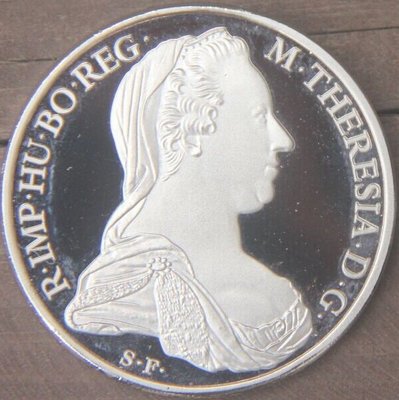 奧地利 女皇瑪麗亞·特蕾莎 鍍銀紀念章 參考幣 觀賞幣 無面值 仿真幣 奧匈帝國(現貨)