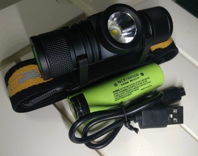 USB充電頭燈 強光/釣魚/騎行/戶外用 CREE XML2 LED頭燈 手電筒(白光)