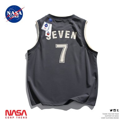 【熱賣精選】 NASA聯名nba杜蘭特7號球衣籃球服背心男夏季運動寬松美式無袖t恤