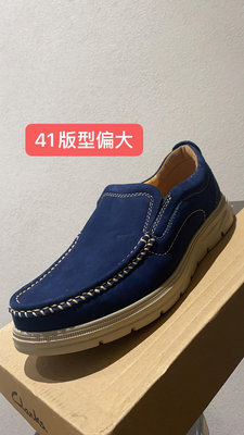 980特價出清特賣CLARKS超輕休閒皮鞋男鞋藍色41（版型偏大，相當於運動鞋的42僅一雙出清，不退不換）