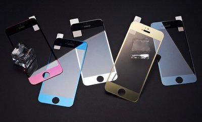 【前後組合價】Iphone5 Iphone5S Iphone 5S i5 鏡子彩鋼 鋼化玻璃貼 螢幕玻璃保護貼 貼膜