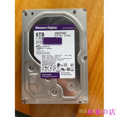 西米の店✨全站最低價✨監控6T紫盤3.5寸 SATA HDD  西WD62PURZ 服務器硬碟 LKIO
