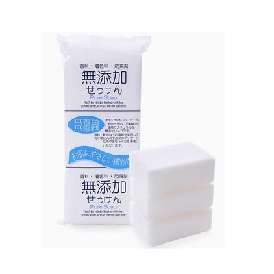 【日本pure soap沐浴潔面皂】日本無添加色料香料香皂125g